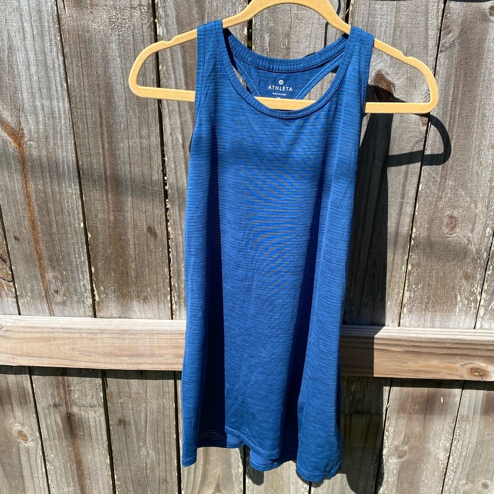 Athleta Racerback Tank Top Navy Blue Lightweight Women’s Medium